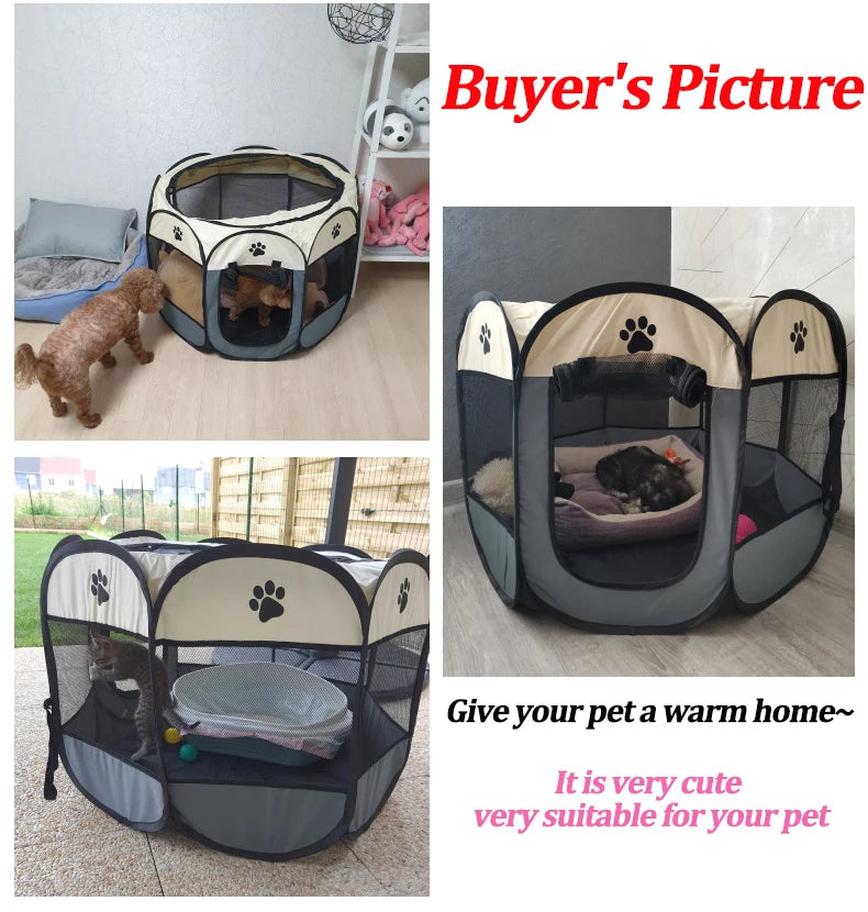 S/M/L Foldable Pet Tent – Detachable Cat & Dog Delivery Room, Summer Nest, Outdoor Bed & Enclosure Cage