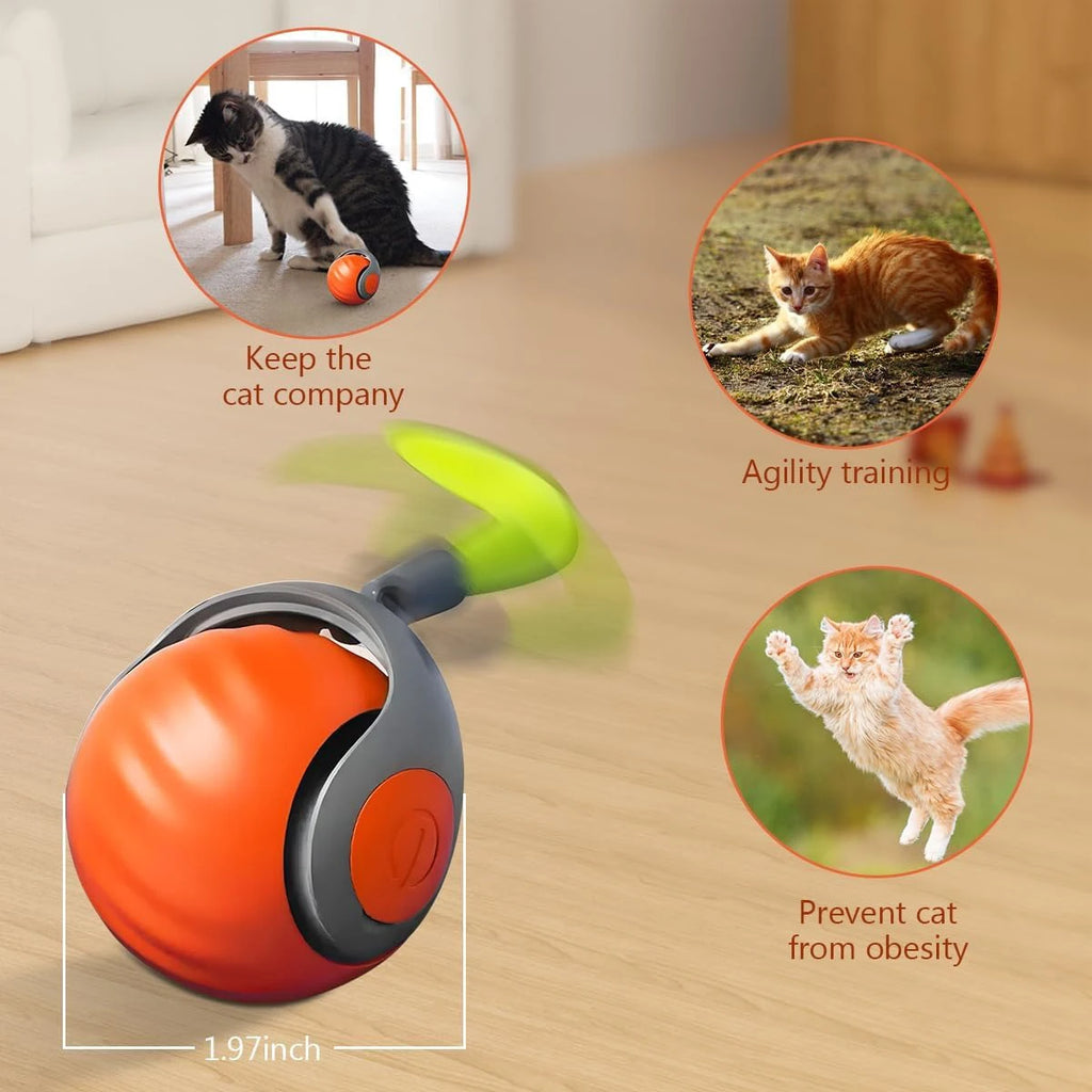 Smart Speedy Tail 2.0 – Interactive Cat & Dog Toy with Auto Rolling Ball & Adjustable Speed