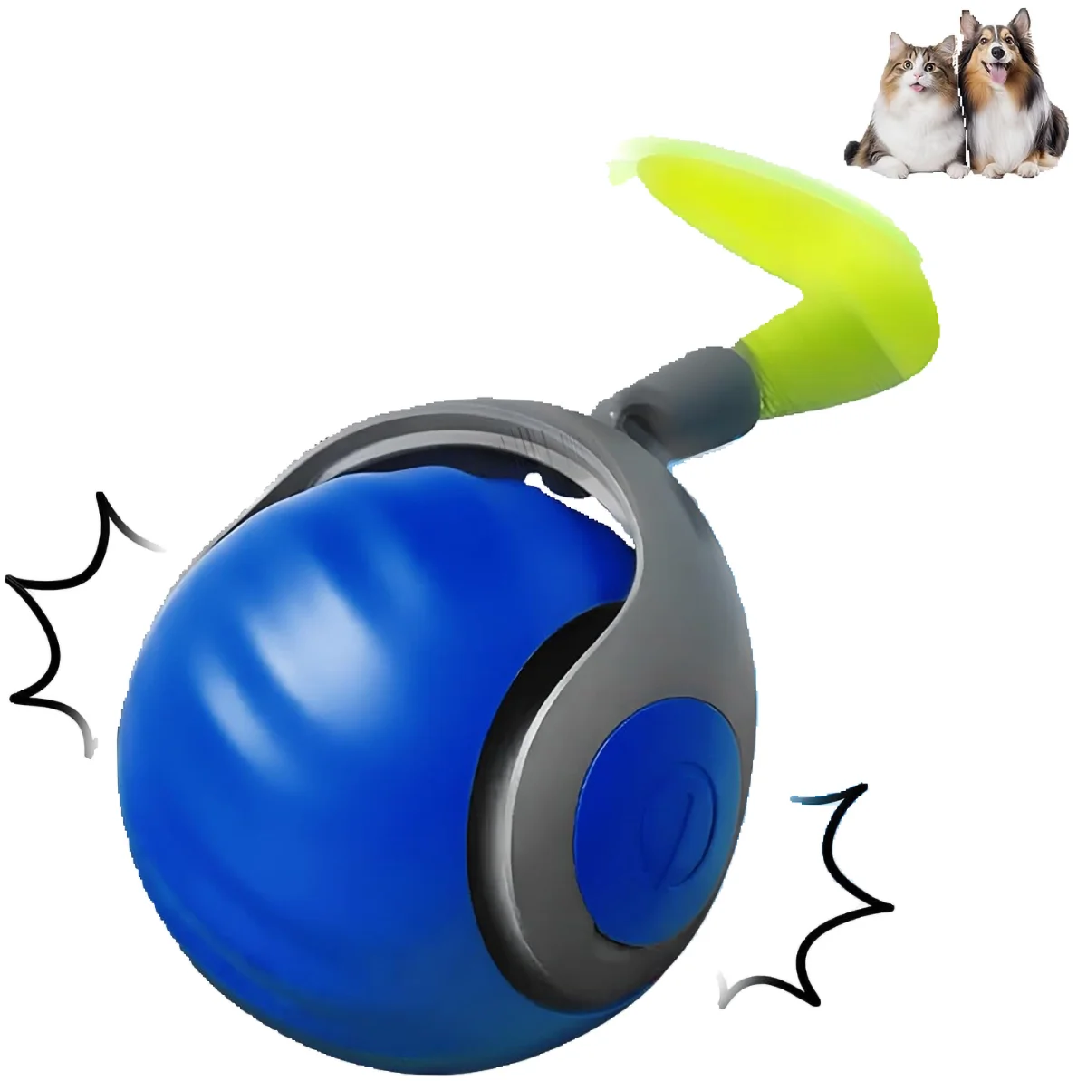 Smart Speedy Tail 2.0 – Interactive Cat & Dog Toy with Auto Rolling Ball & Adjustable Speed