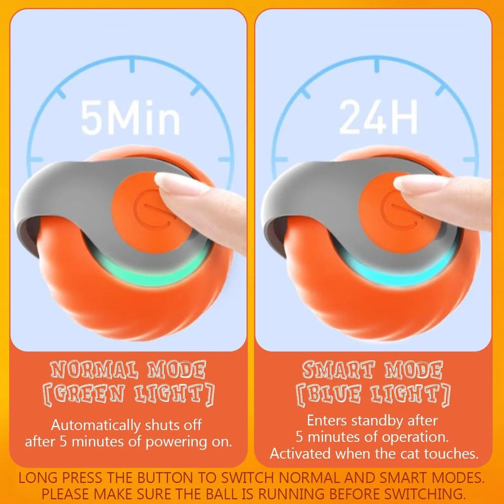 Smart Speedy Tail 2.0 – Interactive Cat & Dog Toy with Auto Rolling Ball & Adjustable Speed