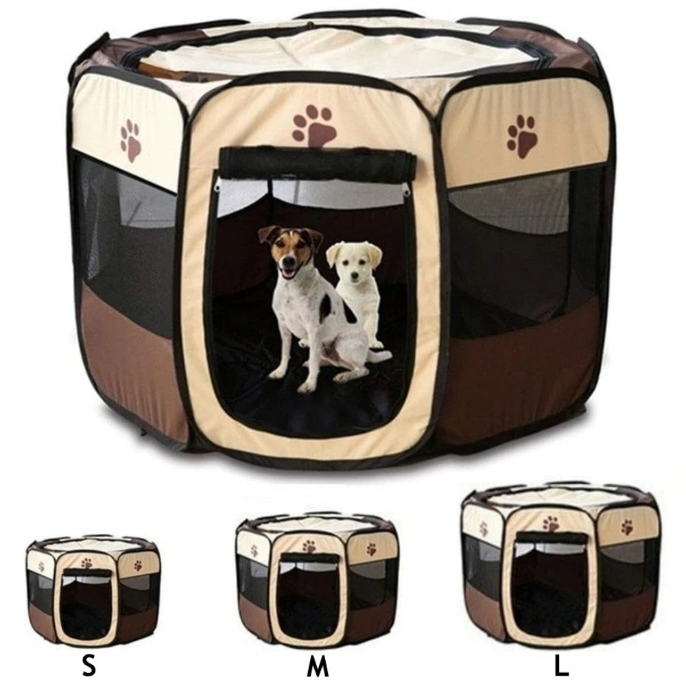S/M/L Foldable Pet Tent – Detachable Cat & Dog Delivery Room, Summer Nest, Outdoor Bed & Enclosure Cage