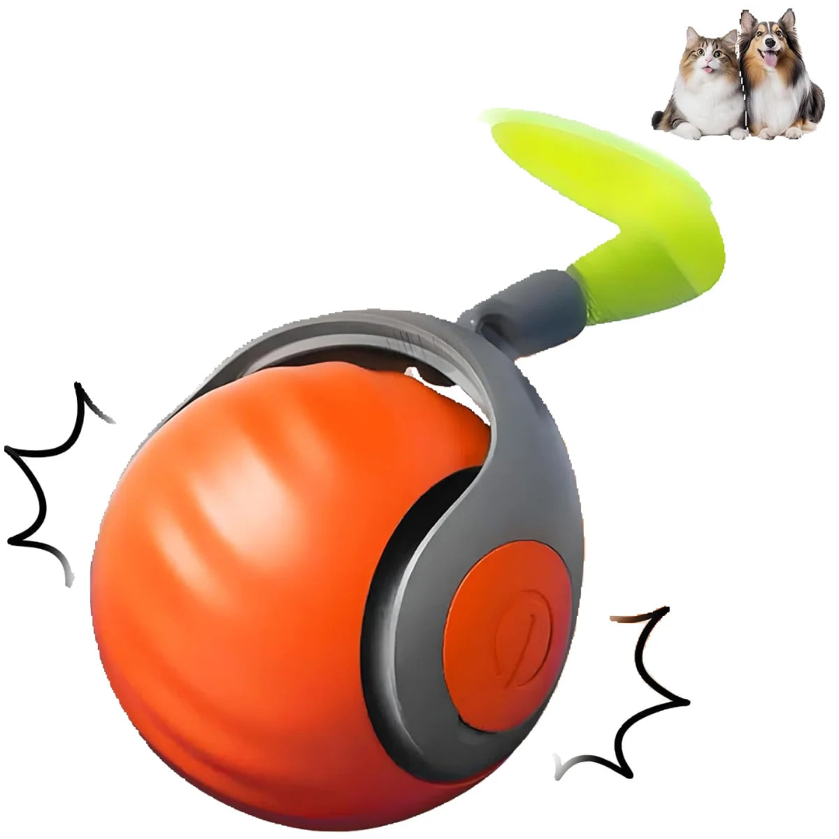 Smart Speedy Tail 2.0 – Interactive Cat & Dog Toy with Auto Rolling Ball & Adjustable Speed