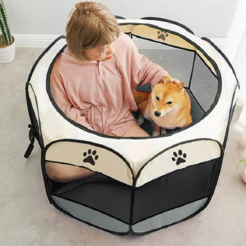 S/M/L Foldable Pet Tent – Detachable Cat & Dog Delivery Room, Summer Nest, Outdoor Bed & Enclosure Cage