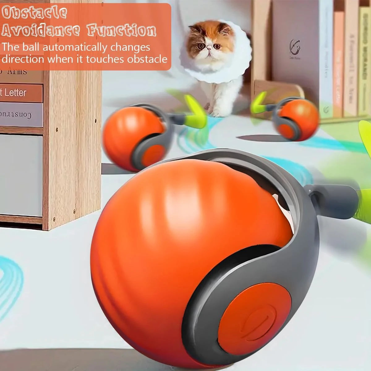 Smart Speedy Tail 2.0 – Interactive Cat & Dog Toy with Auto Rolling Ball & Adjustable Speed