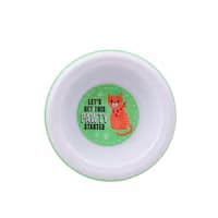 Greenbrier Kennel Club Printed Melamine Cat Food Bowls, 5x1.25 in.